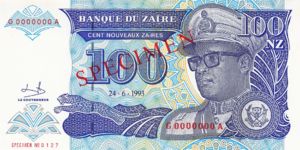 Zaire, 100 New Zaire, P58s