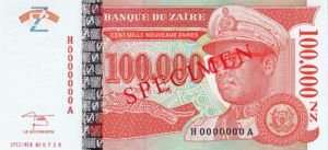 Zaire, 100,000 New Zaire, P76s