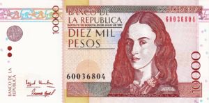 Colombia, 10,000 Peso, P443 v3