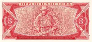 Cuba, 3 Peso, P107a v4