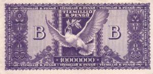 Hungary, 10,000,000 B-Pengo, P135