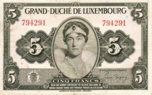 Luxembourg, 5 Franc, P43a