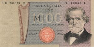 Italy, 1,000 Lira, P101f