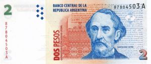 Argentina, 2 Peso, P346 A