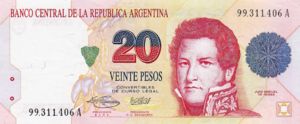 Argentina, 20 Peso, P343b Sign.1