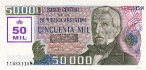 Argentina, 50,000 Peso, P332