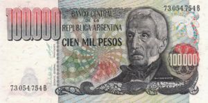 Argentina, 100,000 Peso, P308b