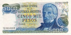 Argentina, 5,000 Peso, P305b Sign.1