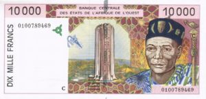 West African States, 10,000 Franc, P314C Counterfeit