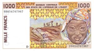 West African States, 1,000 Franc, P411Di