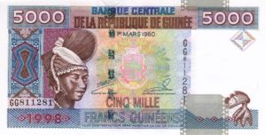 Guinea, 5,000 Franc, P38