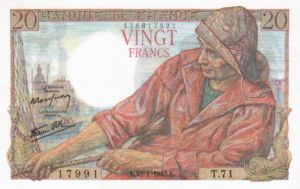 France, 20 Franc, P100a