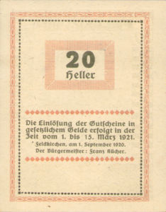 Austria, 20 Heller, FS 196IIh