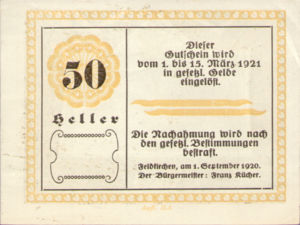 Austria, 50 Heller, FS 196Ih