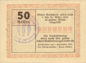 Austria, 50 Heller, FS 196IId
