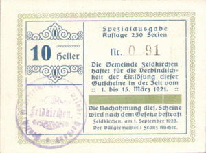 Austria, 10 Heller, FS 196IIL