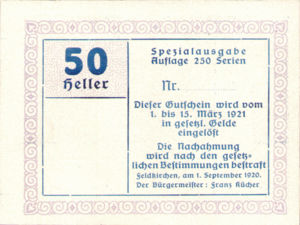 Austria, 50 Heller, FS 196IIm