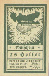 Austria, 75 Heller, FS 287Ia