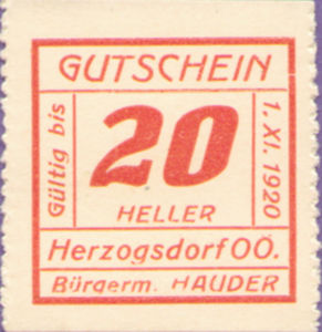 Austria, 20 Heller, FS 373IIIc
