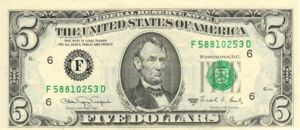 United States, The, 5 Dollar, P481b F