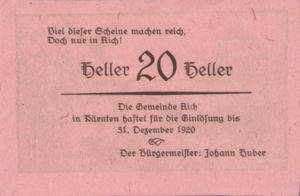 Austria, 20 Heller, FS 9c