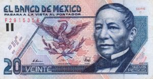 Mexico, 20 Peso, P100