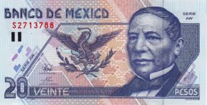 Mexico, 20 Peso, P106c