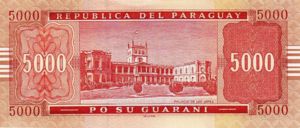 Paraguay, 5,000 Guarani, P223a