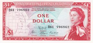 East Caribbean States, 1 Dollar, P13f Sign.9