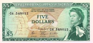 East Caribbean States, 5 Dollar, P14g Sign.8