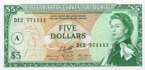 East Caribbean States, 5 Dollar, P14i