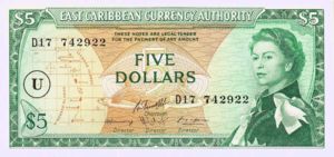 East Caribbean States, 5 Dollar, P14o
