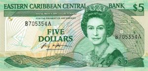 East Caribbean States, 5 Dollar, P22a1