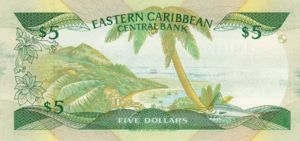 East Caribbean States, 5 Dollar, P22d