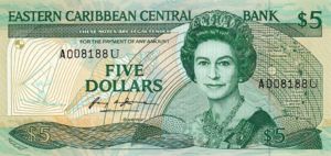 East Caribbean States, 5 Dollar, P22u