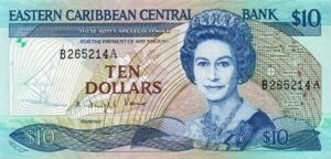 East Caribbean States, 10 Dollar, P23a2