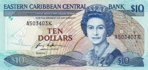 East Caribbean States, 10 Dollar, P23k1