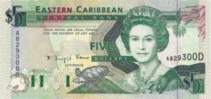 East Caribbean States, 5 Dollar, P26d