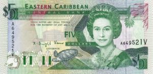 East Caribbean States, 5 Dollar, P26v