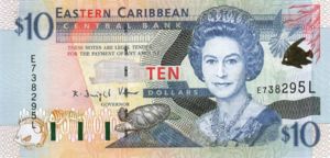 East Caribbean States, 10 Dollar, P38l