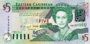 East Caribbean States, 5 Dollar, P42u