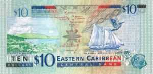 East Caribbean States, 10 Dollar, P43k