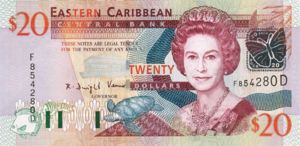 East Caribbean States, 20 Dollar, P44d