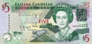East Caribbean States, 5 Dollar, P47a
