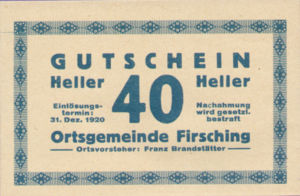 Austria, 40 Heller, FS 201IVa