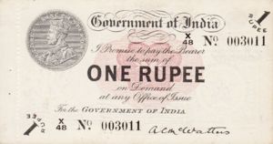India, 1 Rupee, P1v10