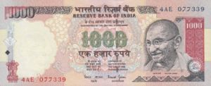 India, 1,000 Rupee, P94a