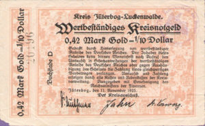 Germany, .42 Gold Mark, J006c