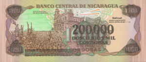 Nicaragua, 200,000 Cordoba, P162, BCN B56a