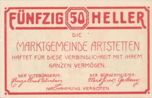 Austria, 50 Heller, FS 52a